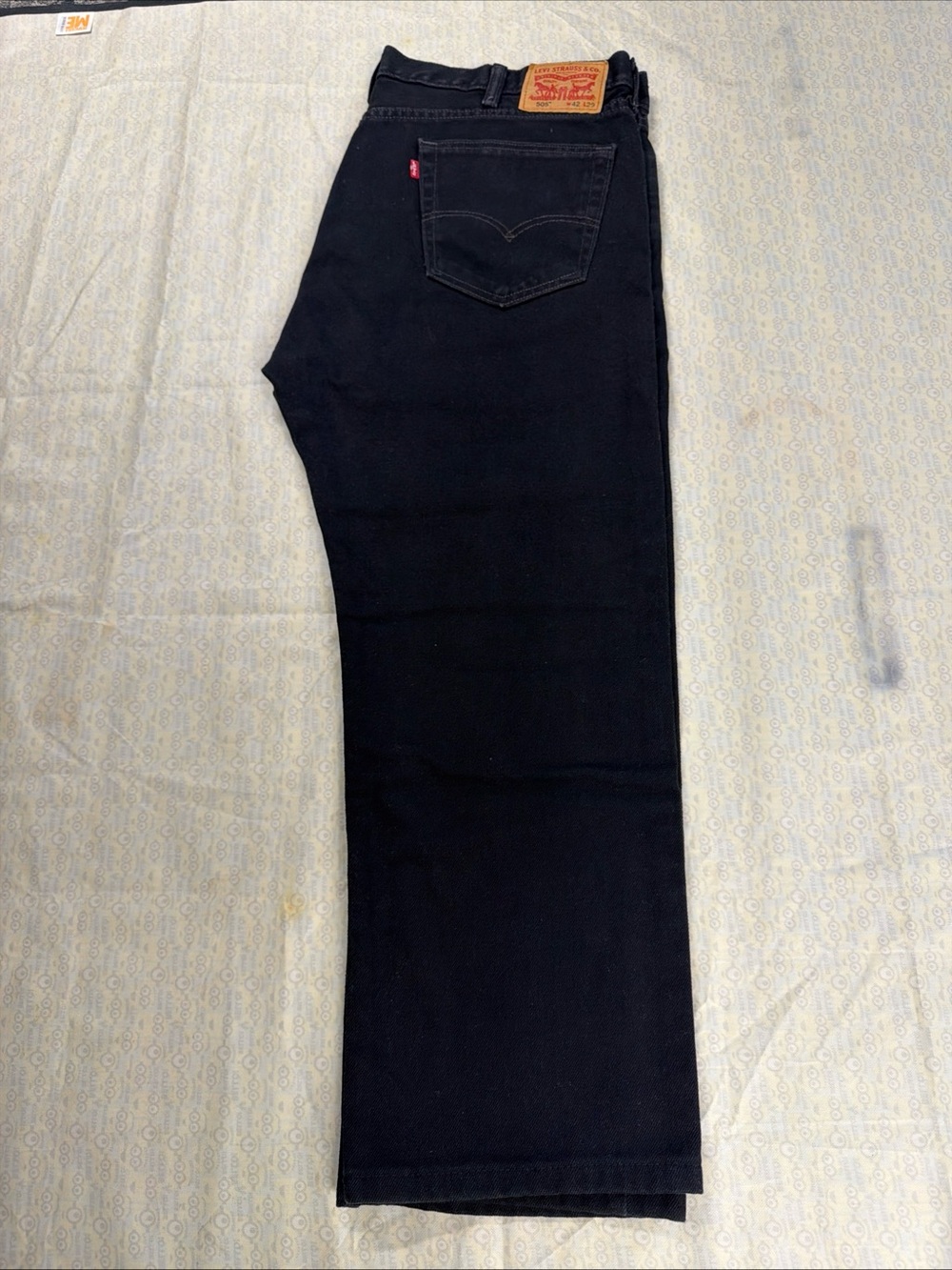 Levi's Levis 505 Regular Fit Straight Leg Dark Wash Black Men Jeans  W42 L27 EUC